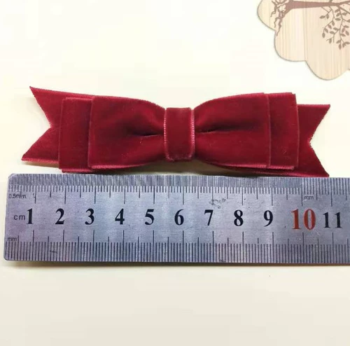 Новая двойная бархатная варенная зажим для волос с двойным слоем украшена воротником броши, одеждой, обуви и шляпой, вспомогательной материалом наполовину готовый продукт 2.5