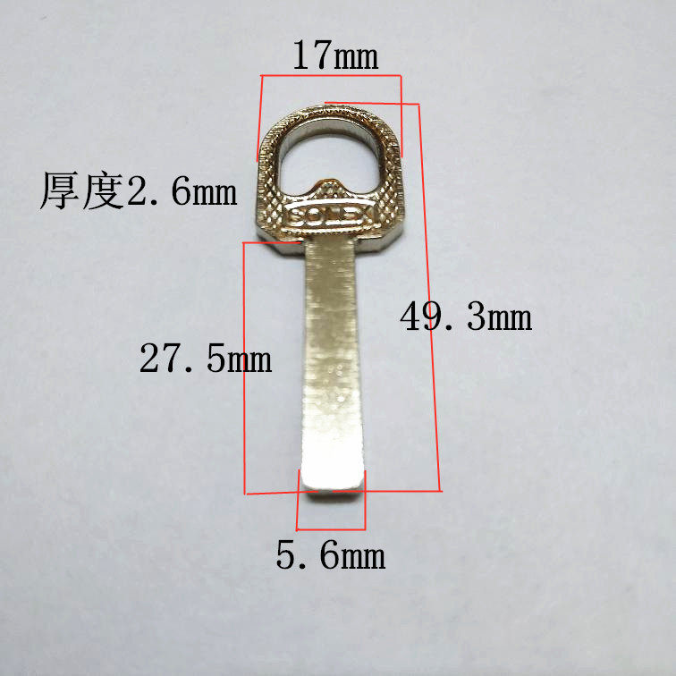 C electric Laifu key embryo blade steel padlock key mold diamond key Moon Laifu key blank factory direct sales