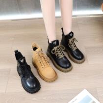 Exploding Street Explosion Thick Sole Martin Boots Womens 2022 New British Style Small Short Boots Leather Kicks Not Bad Rhubarb Boots