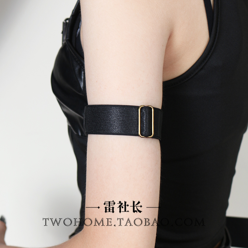 European and American Retro Punk Style Elastic Arm Bands, Non-Slip Straps, Versatile Armbands, Adjustable Elastic Buckle Arm Bands