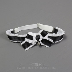 Hand-made adjustable elastic thigh rings, loli style subculture bows, small bells, leg rings, straps and leg accessories