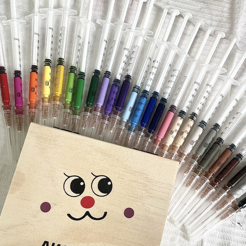 Ako Nail Art Gel 26 Colors Big Head Dolls Individual Packaging No-Wash Silky Smooth for Drawing Cartoon Figures Doll Painting Nail Art 1g