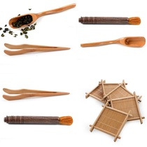 Special offer Natural bamboo tea spoon clip Bamboo tweezers Tea set accessories Raising pot pen Tea pen Bamboo mat Tea tray Tea mat