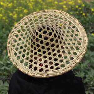 Bamboo Hat Dance Props Performance Bamboo Woven Bucket Children's Bucket Adult Bucket Square Dance Bucket Dance Cap
