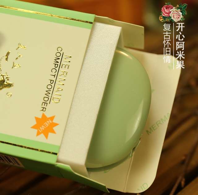 Hoài cổ cũ Trung Quốc nàng tiên cá làm mới vẻ đẹp da bột che khuyết điểm ướt và khô nền tảng trang điểm bột tinh tế phấn phủ laura mercier