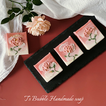 Cold process handmade soap ins rose cleansing and moisturizing bath soap holiday gift souvenir
