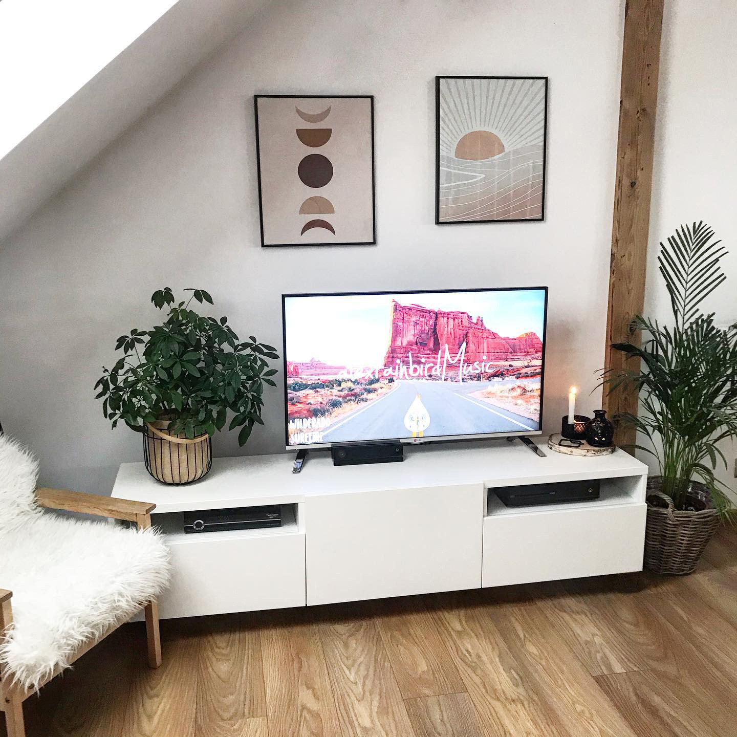 Beida TV cabinet simple modern Nordic custom L high-end sense OFT apartment small apartment wall cabinet on the wall