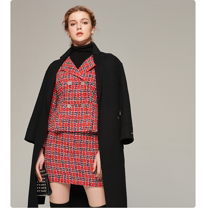 Áo khoác vải tweed xuân hè 2018 của SCOFIELD dành cho nữ - Business Suit đầm nữ