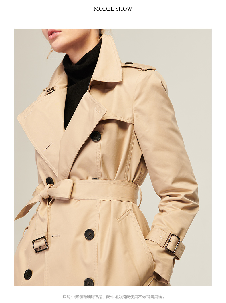 Áo gió mùa đông dành cho nữ của SCOFIELD phần đôi ngực dài với áo khoác gió màu rắn SFJT88102L - Trench Coat mẫu áo khoác nữ đẹp 2021