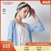 SCOFIELD womens clothing spring new V-NECK sweater lightweight knit cardigan (3km) of travel SFCKA8701Q