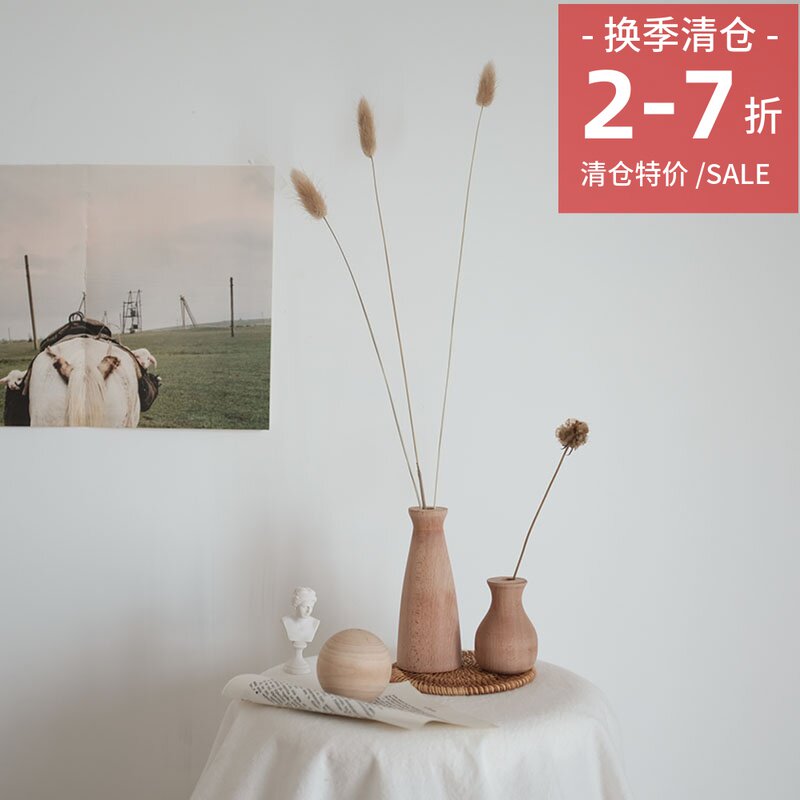 Clearance specials Simple beech wood creative home B&B decoration drying flower vase ornaments photo props