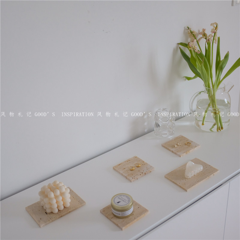 Подставка 首饰盘石垫 韩国ins同款饰品垫杯垫餐垫工作室艺术空间摆件道具