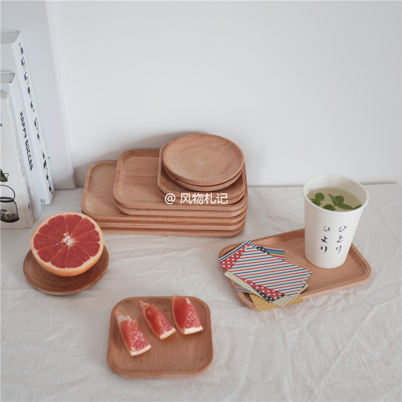 chic brief beech wood dish daily containing small items cake drinks fruit dessert buffet plates swing pat props