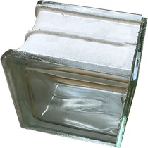 Hollow glass brick 190X90X80 half brick rectangular I-shaped pavement curved partition wall outdoor landscape wall entrance