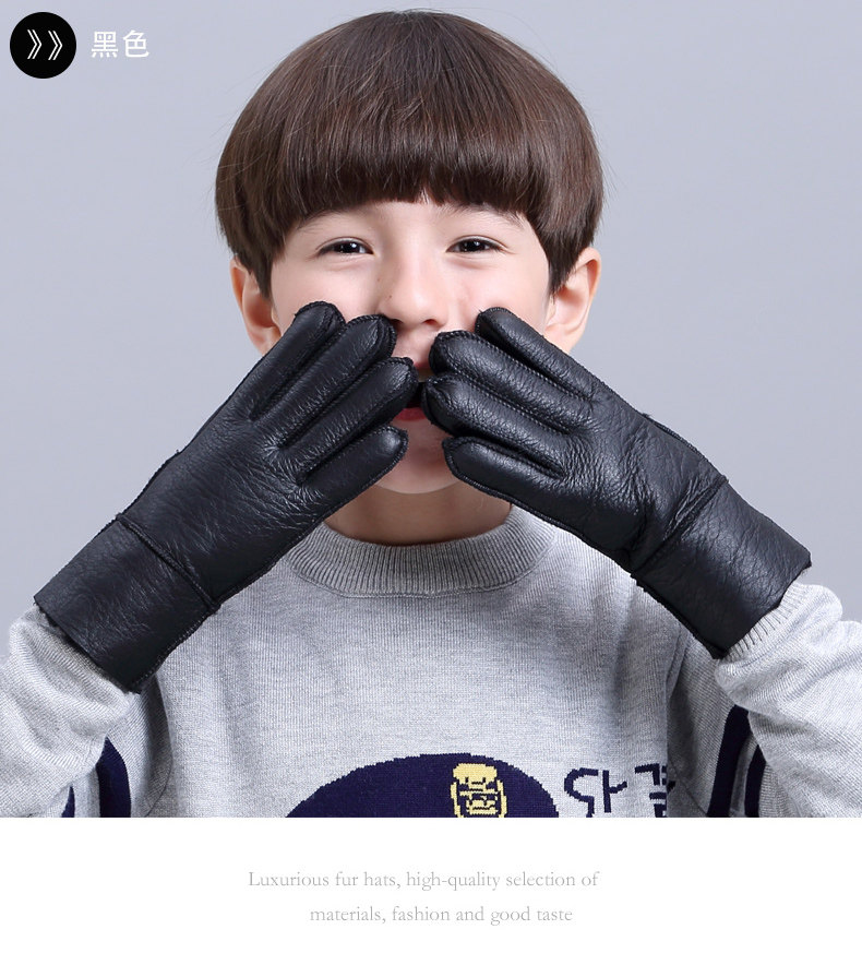 Gants pour enfants en peau de mouton - Ref 2146533 Image 15