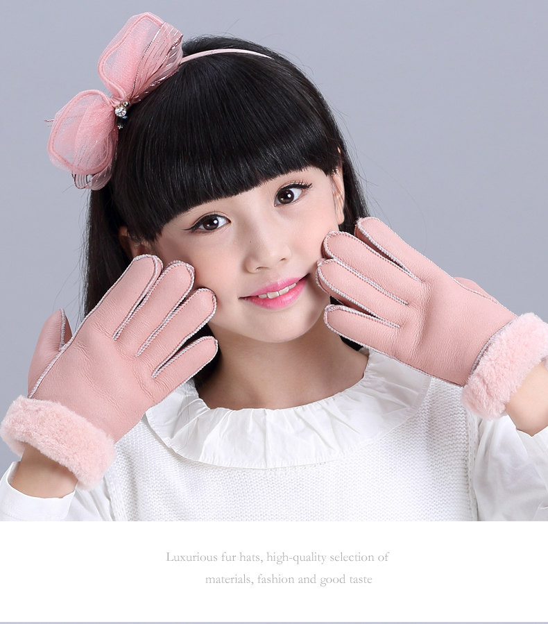 Gants pour enfants en peau de mouton - Ref 2146533 Image 14