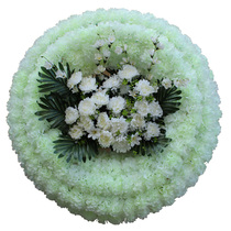 Stainless steel 1 meter arched chrysanthemum wreath simulation wreath funeral decorative flower exhibition hall display flower fake wreath silk wreath