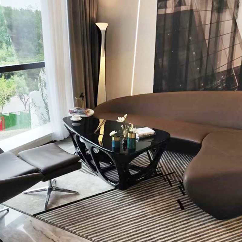 Designer glass fiber hollowed-out tea table Zaha Alien table sample house Show central-like board Room Office Reception light and luxurious table