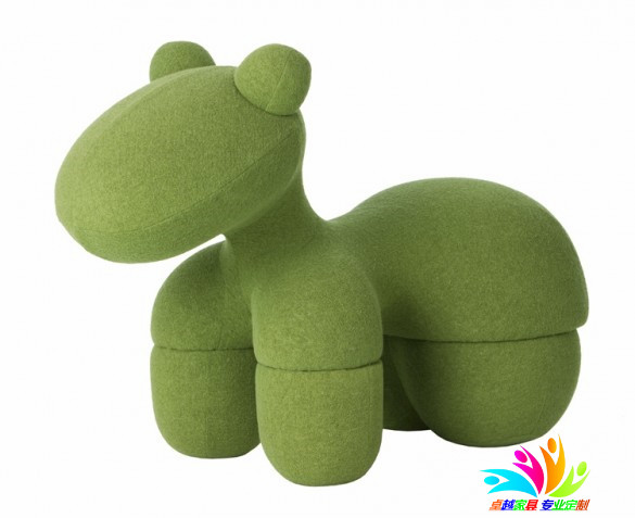 Designer Glass Fiber Small Horse Chair Puppy Chair Children's Toy Chair-Like Board Room Sample House Display Center Display Chair Cloth Art Soft Bag