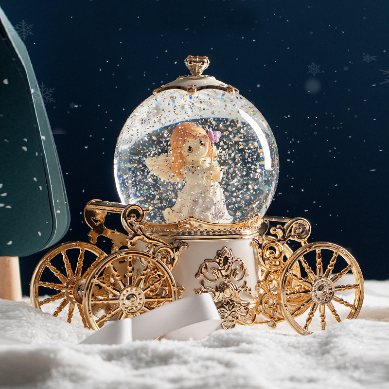 Fantasy Snowflake Pumpkin Car Crystal Ball Music Box Music Box as a Birthday and Christmas Gift for Boyfriend, Girlfriend, Children, and Kidsren Fantasy Snowflake Pumpkin Car Crystal Ball Music Box Music Box as a Birthday and Christmas Gift for Boyfriend, Girlfriend, Children, and Kidsren