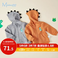 Moomoo quần áo trẻ em mùa thu và mùa đông phong cách mới áo khoác cotton khủng long áo len nam - Áo khoác áo khoác dạ cho bé gái