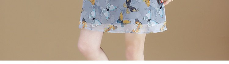 Meizhi XL dành cho nữ 2018 hè mới chất béo MM chị em mỏng manh in họa tiết voan áo kiểu trung niên u50