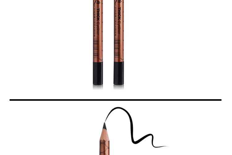 Chính hãng Clown Fish Fashion Đen Dày Không thấm nước Bút kẻ mắt Gỗ Cực Bút kẻ mắt Không thấm nước Không bắt đầu bút kẻ mắt lameila