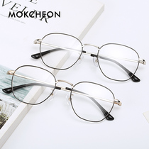  Pure titanium ultra-light retro round frame glasses male myopia mirror retro Korean female full frame can be equipped with a degree eye frame male