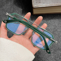 Trendy Shuai Kawakugawa Krokokugawa Eye frames Mens retro Double Liang Pilot Big Face Female Worthy Myopia