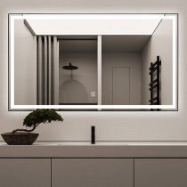 Smart led mirror touch screen aluminum frame anti-fog toilet bathroom mirror toilet bathroom light mirror