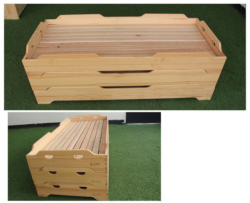 Các nhà sản xuất vườn âm nhạc giường thương hiệu chồng chéo vườn ươm dành riêng giường ngủ trưa giường thông giường giường gỗ trẻ em giường của lưu trữ - Giường giường 1m