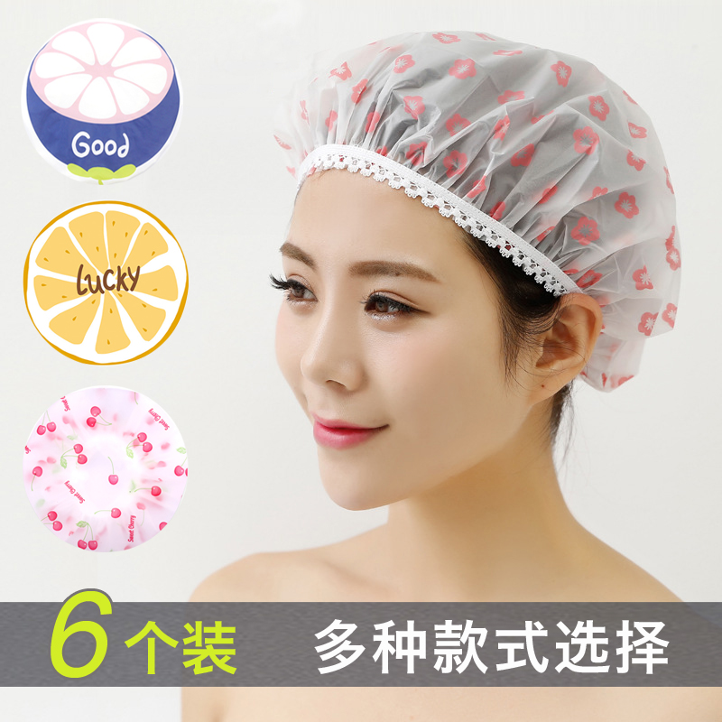 6 clothes waterproof bath cap adult ladies bath shower shampoo hat headgear kitchen anti-oil smoke cap children's money