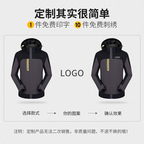 Демисезонная съемная утепленная ветрозащитная водонепроницаемая куртка для работы, делается под заказ, «три в одном»