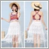 Áo tắm nữ 2019 mới ren tua rua ngực nhỏ tụ tập bikini boxer ba mảnh nóng bỏng mùa xuân - Nam bơi đầm