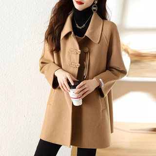 高级感新中式毛呢外套女士春秋冬季2025年新款小个子呢子中长大衣
