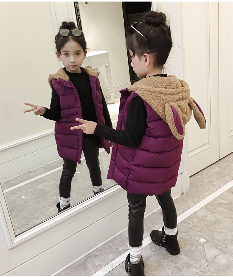 Quần áo bé gái mùa đông 2018 Quần áo trẻ em Hàn Quốc mới trong mùa thu lớn và mùa đông nước ngoài xuống ga bông quần áo trẻ em