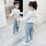 Осенний детский комплект, демисезонная спортивная рубашка, коллекция 2023, в корейском стиле, в западном стиле, популярно в интернете