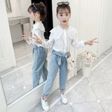 Осенний детский комплект, демисезонная спортивная рубашка, коллекция 2023, в корейском стиле, в западном стиле, популярно в интернете