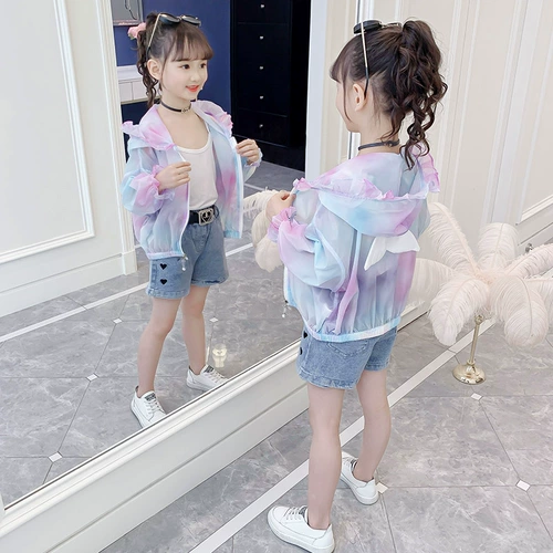 Солнцезащитный крем, летняя одежда для защиты от солнца, дышащая детская шелковая куртка с капюшоном, подходит для подростков, УФ-защита