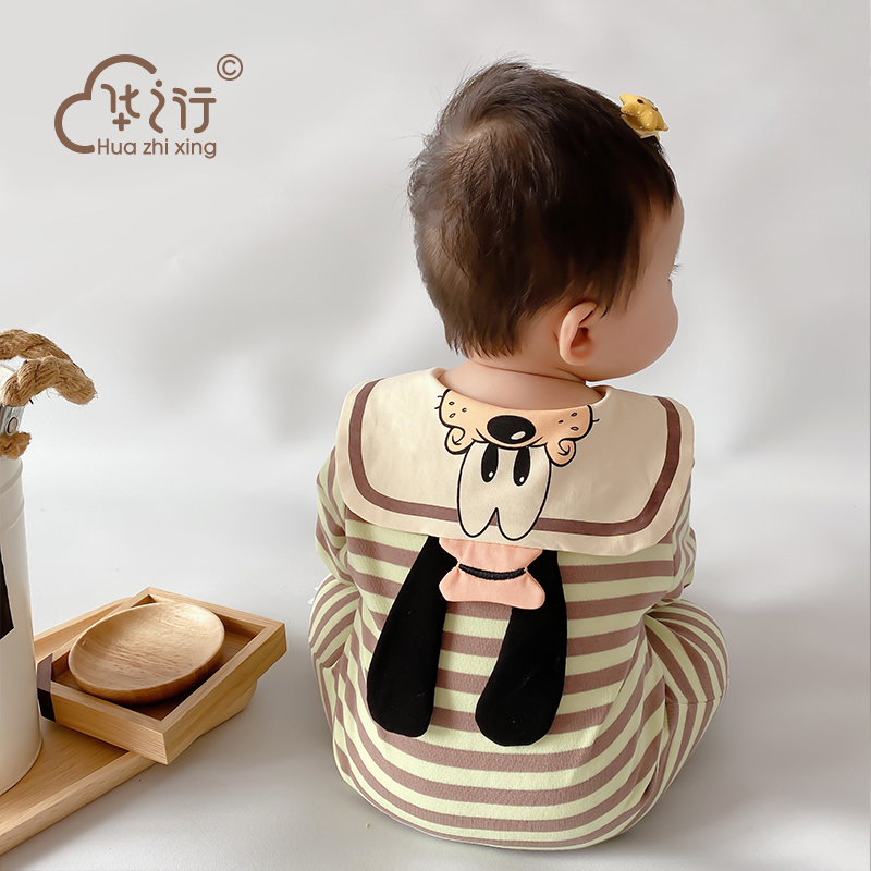 Baby Lions clothes and autumn clothes pure cotton one-piece clothes male and female baby clothes 0-1-year-old long sleeve 6 Spring autumn out climbing clothes and clothes