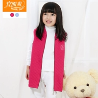 Nên diện áo thun cotton thoáng mát cho bé gái cotton mềm mại ấm áp áo vest dây kéo dày áo thun ba lỗ nữ form rộng