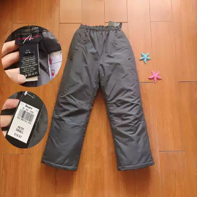 Original single foreign trade children's baby bag ski pants Boys and girls windproof waterproof pants winter thickened warm cotton pants