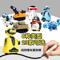 goldlight drawing line with pen car toy light sensor car tank creative strange birthday gift