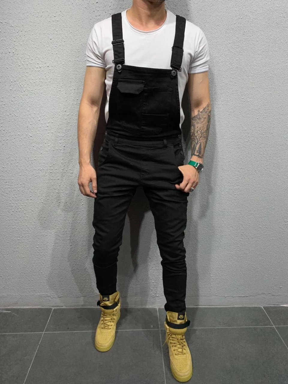 Foreign Trade Popular Workwear With Multiple Pockets, Overalls, Men's Casual Slim Fit Woven Jumpsuit, Wish Overalls, Men's_voghion.com