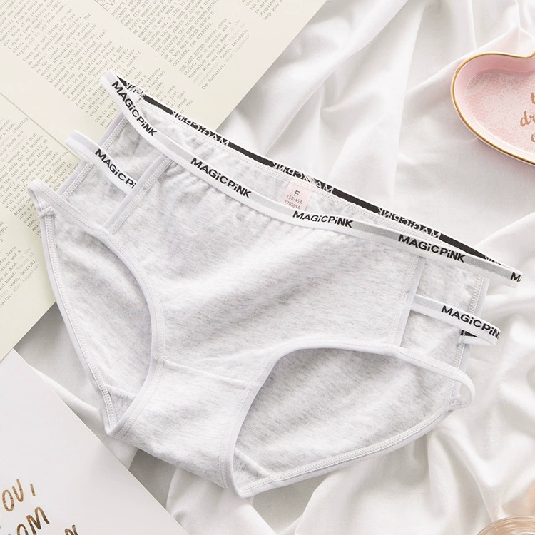 Nhật Bản đơn giản với đồ lót cô gái cotton Sexy ren thấp eo phụ nữ Tiếng Anh cotton tóm tắt phụ nữ nội y đẹp