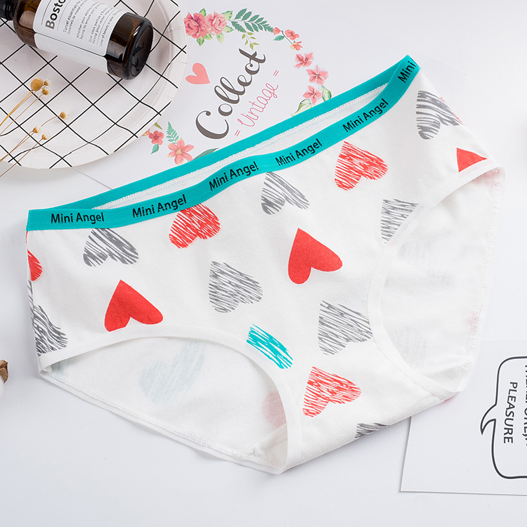 Quần lót nữ gợi cảm Quần lót của phụ nữ trong thắt lưng cotton in liền mạch đồ lót kích thước lớn quần xì áo vú