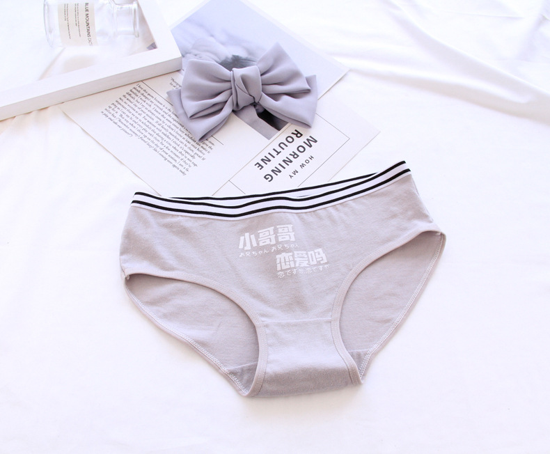 Quần lót, phật nữ, cô gái, cotton, eo giữa, quần cotton nữ tam giác quần sip