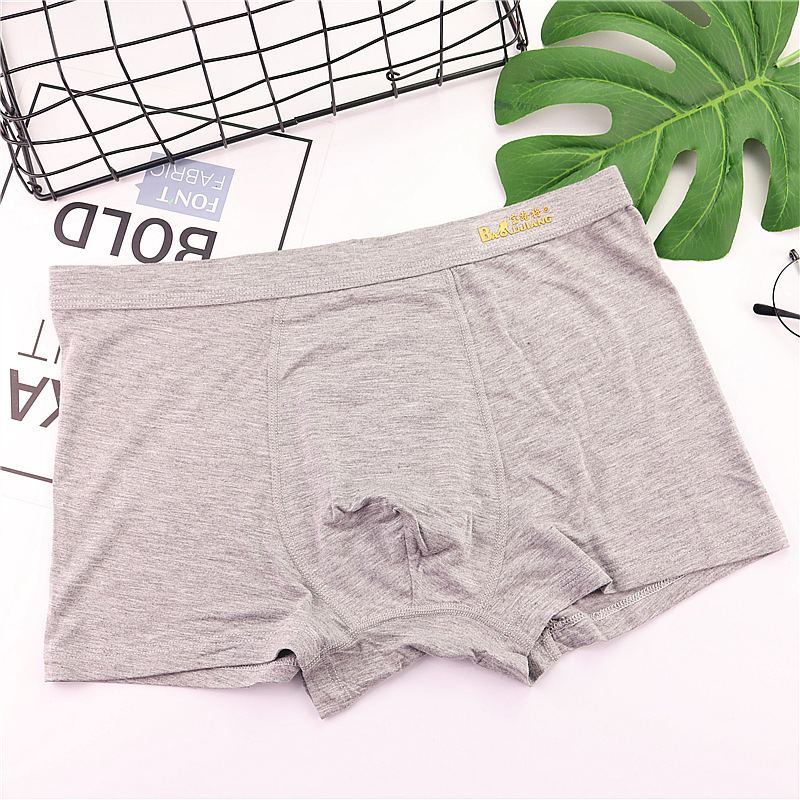 Boxer modal modal bốn chân quần nam màu rắn không dấu vết quần short thanh niên nam đồ lót nam quan sip nam