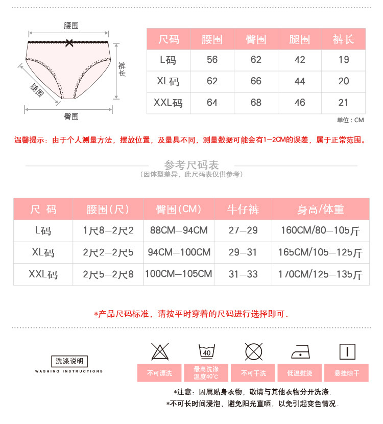 Đồ lót nữ cotton 裆 100% sexy giữa eo bông không kháng khuẩn kích thước lớn cô gái tóm tắt