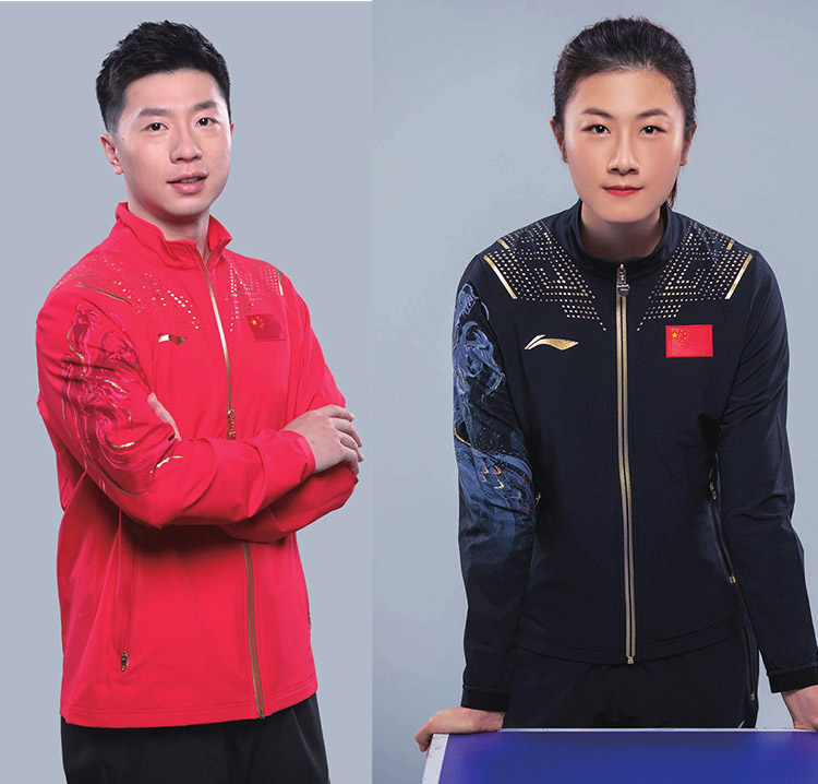 New 2021 Li Ning table tennis suit Dragon Suit National Team Lead Award Suit Long Sleeve Sportswear Suit Country